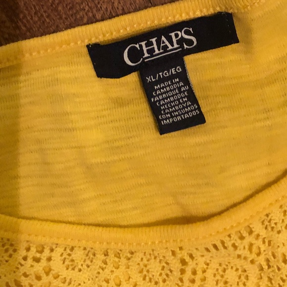 Women’s Yellow Classic Casual Summer Tops: Chaps, Croft & Barrow - Picture 5 of 5